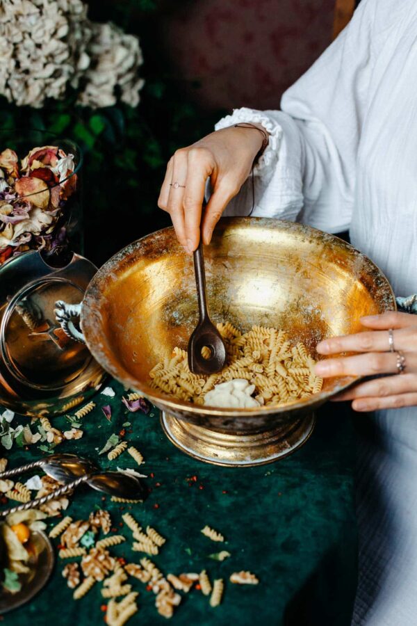 Kochlöffel mit Pasta